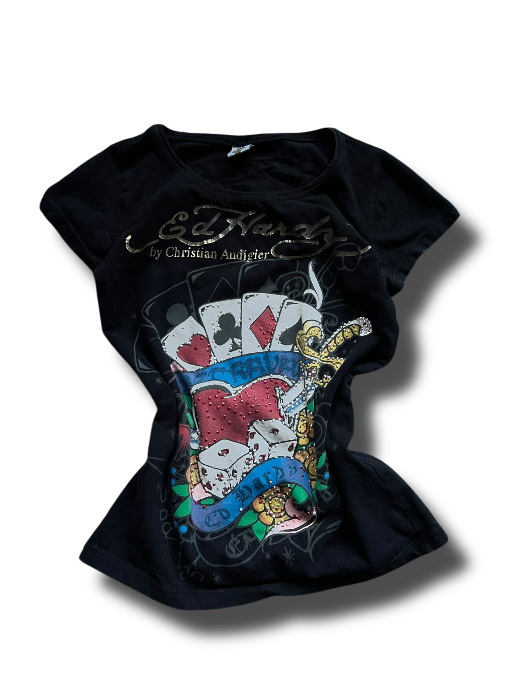 Vintage Y2k Ed Hardy graphic top