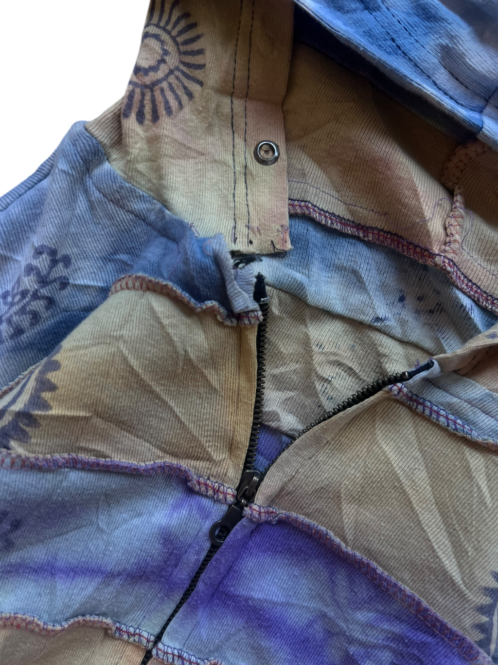 Vintage hippie cropped mikina