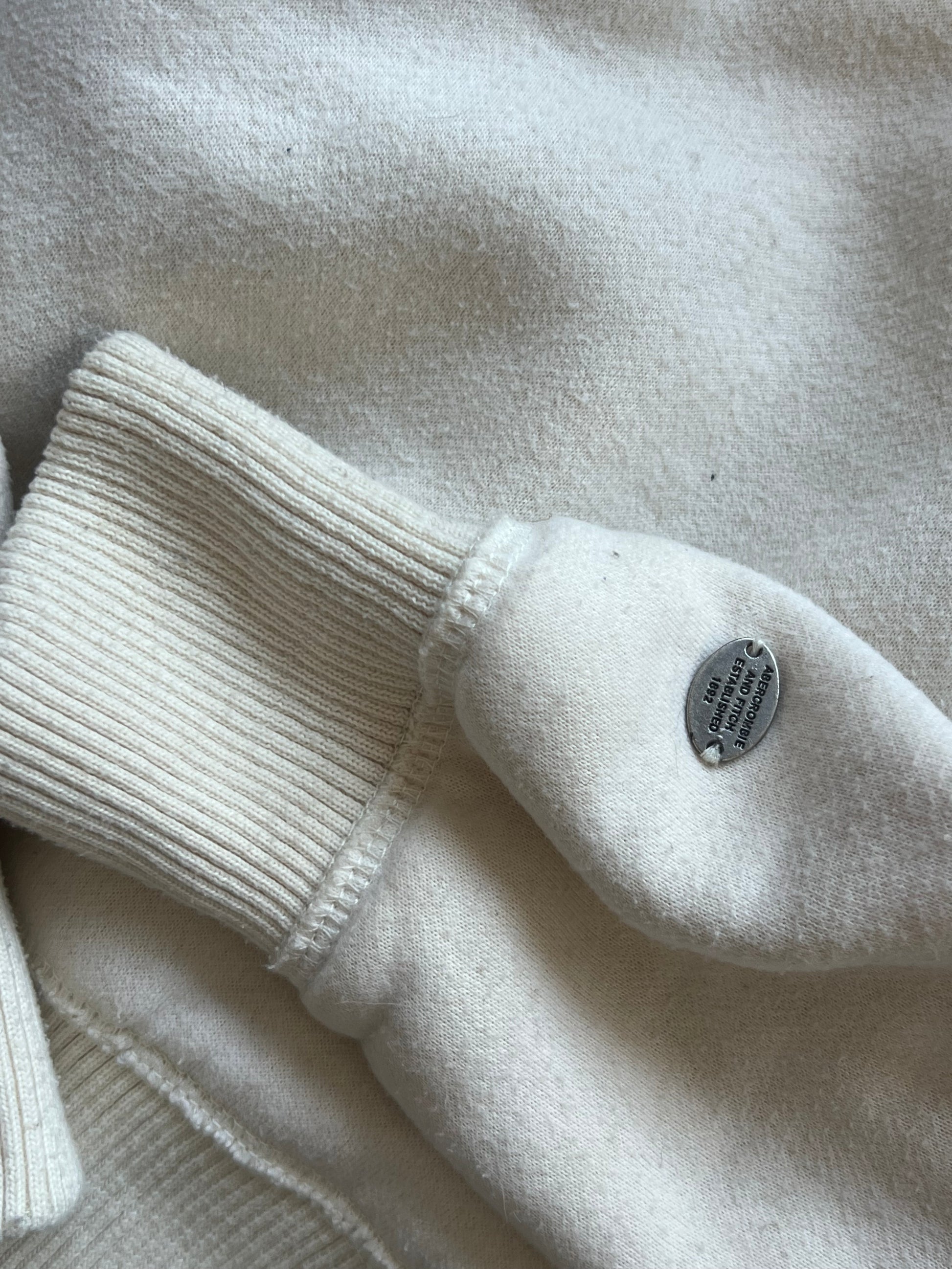 Vintage Abercrombie and fitch krátká mikina na zip s kožíškem