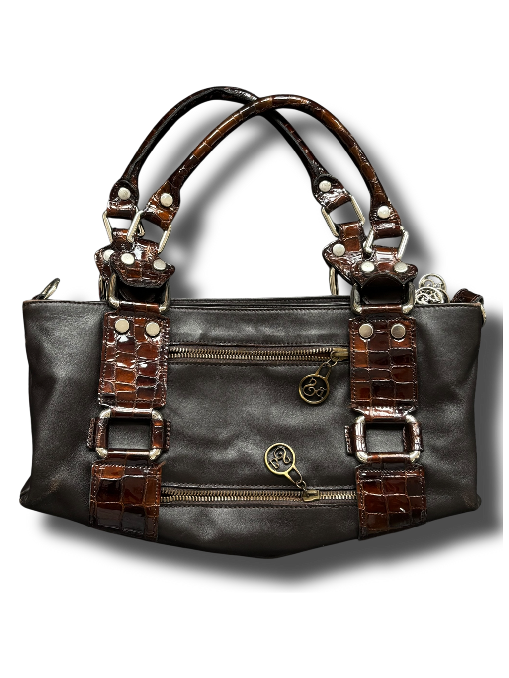 Y2K crocodile lather kabelka