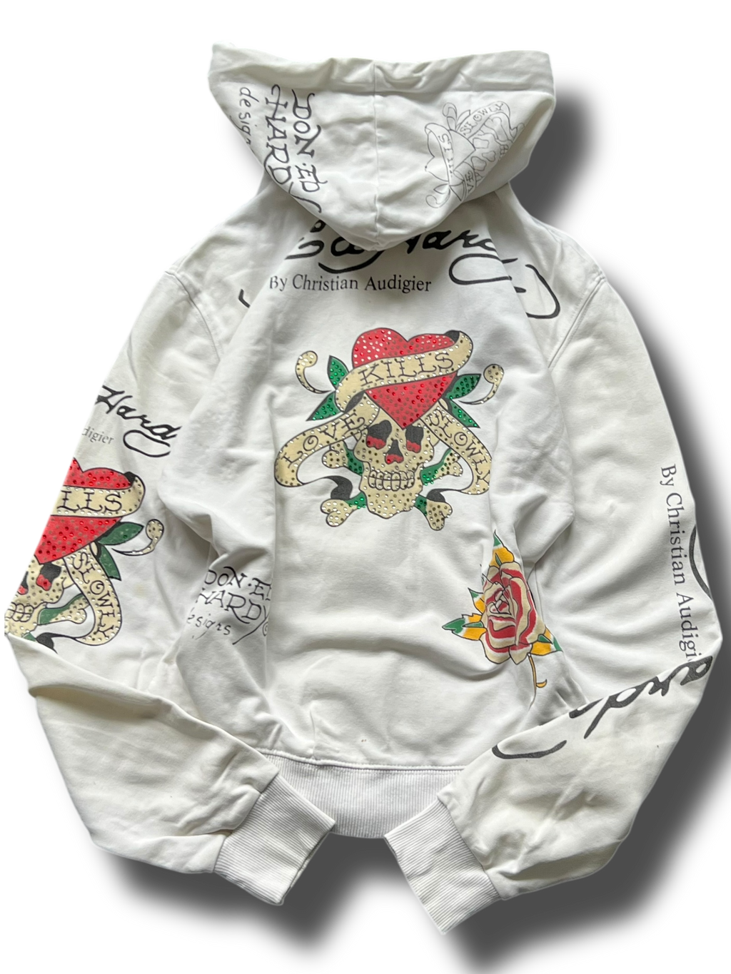 Vintage rare girly graphic Ed Hardy mikina