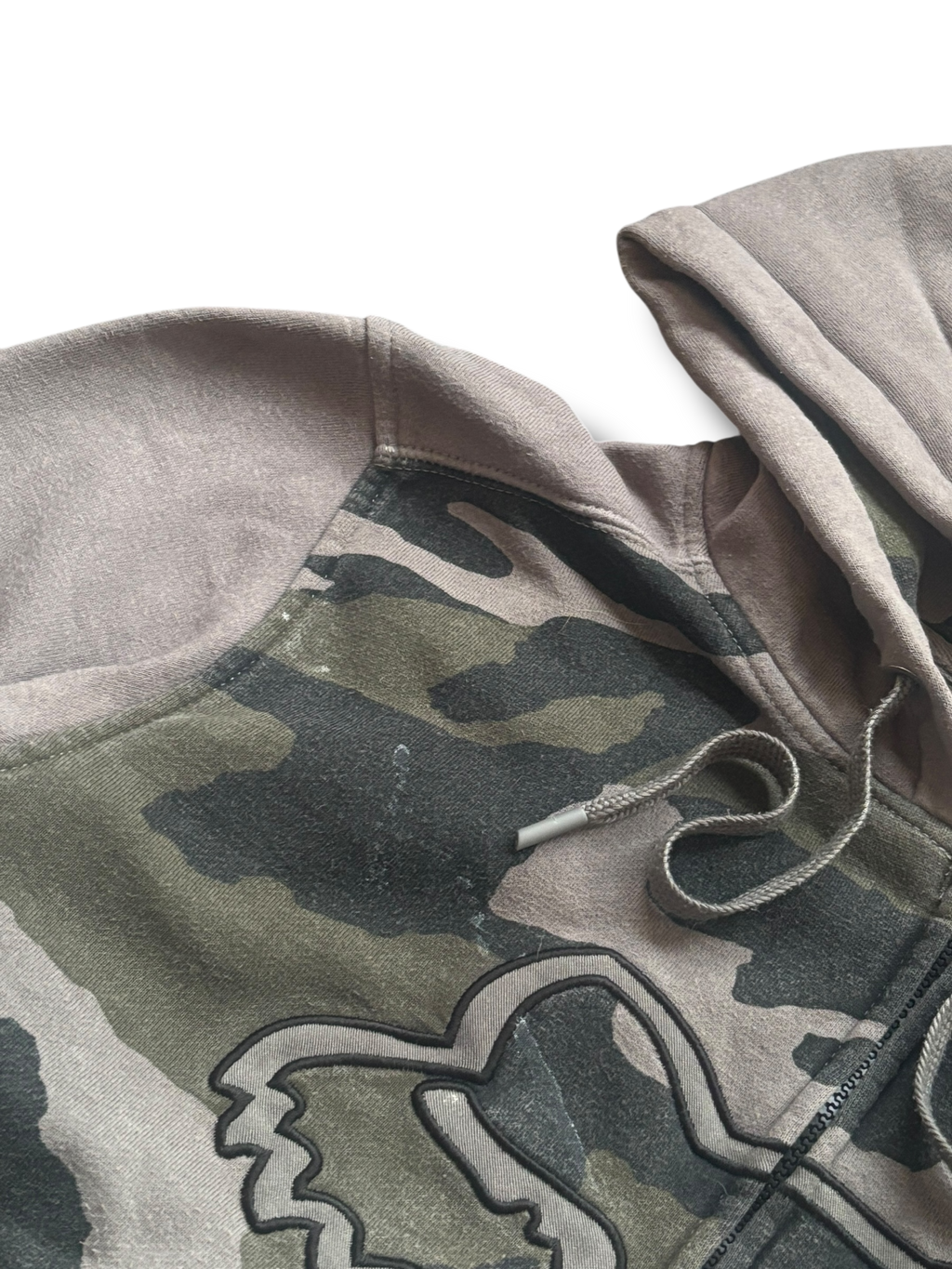 Vintage Y2K Fox racing camo mikina na zip