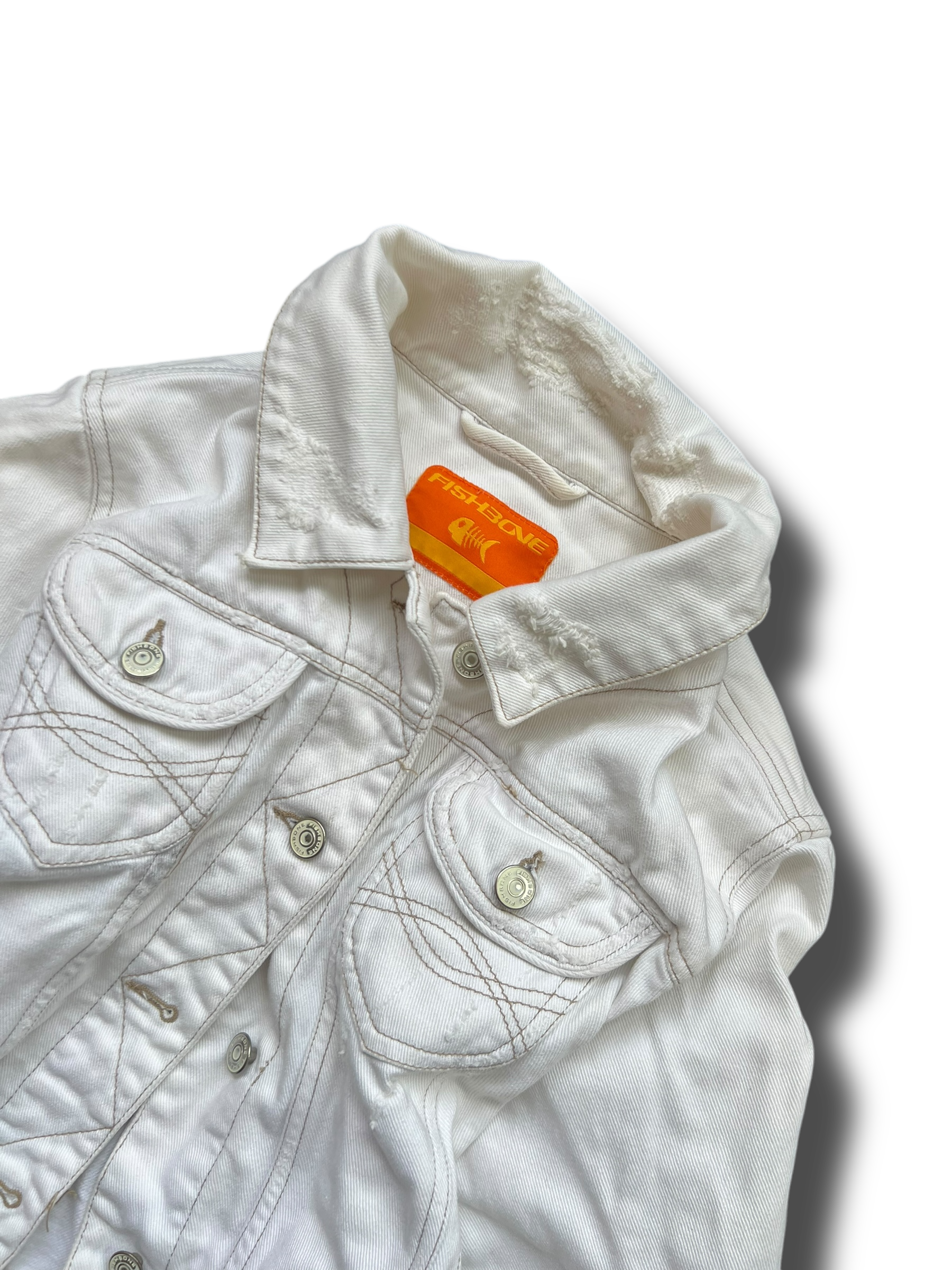 Vintage Fishbone cropnutá džíska