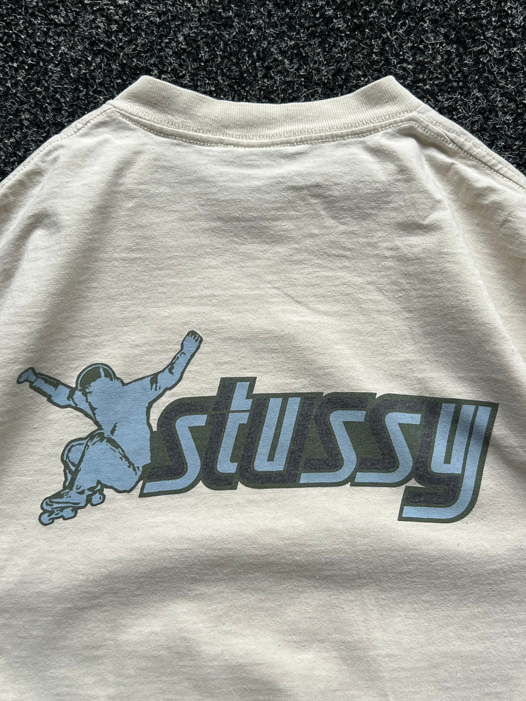 Vintage rare 90s single stiched made in USA graphic Stussy triko