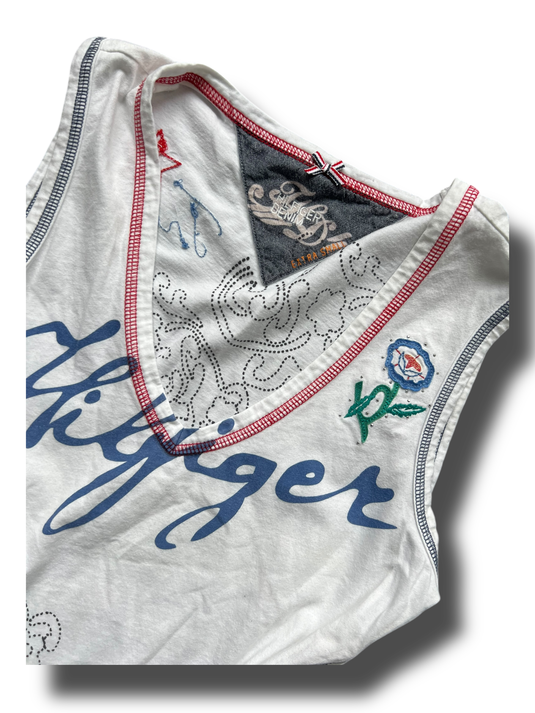 Vintage 00s Y2K girly Tommy hilfinger top