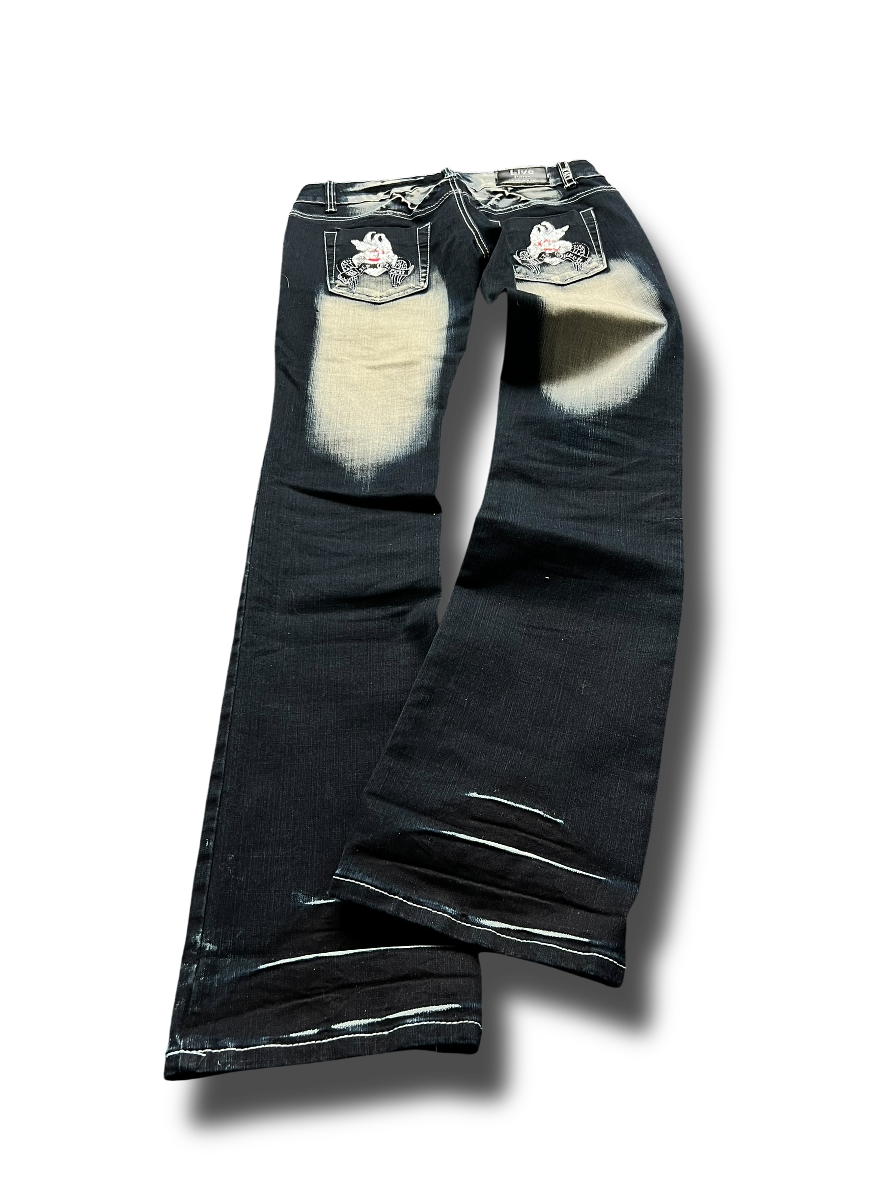 Y2k Japan style bootcut dámské jeany