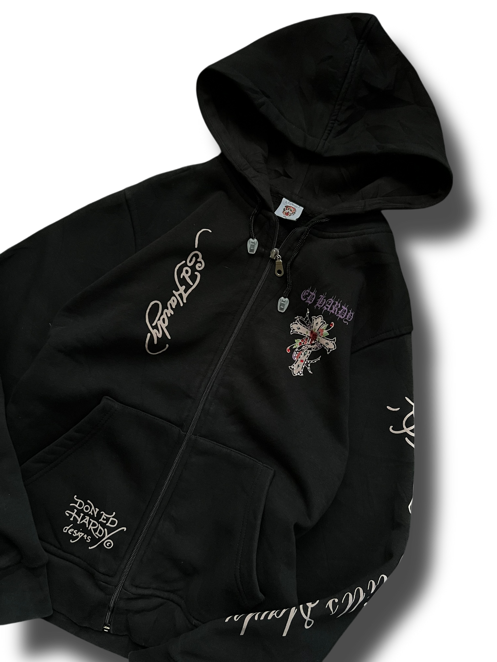 Vintage Y2k Ed Hardy zipp mikina