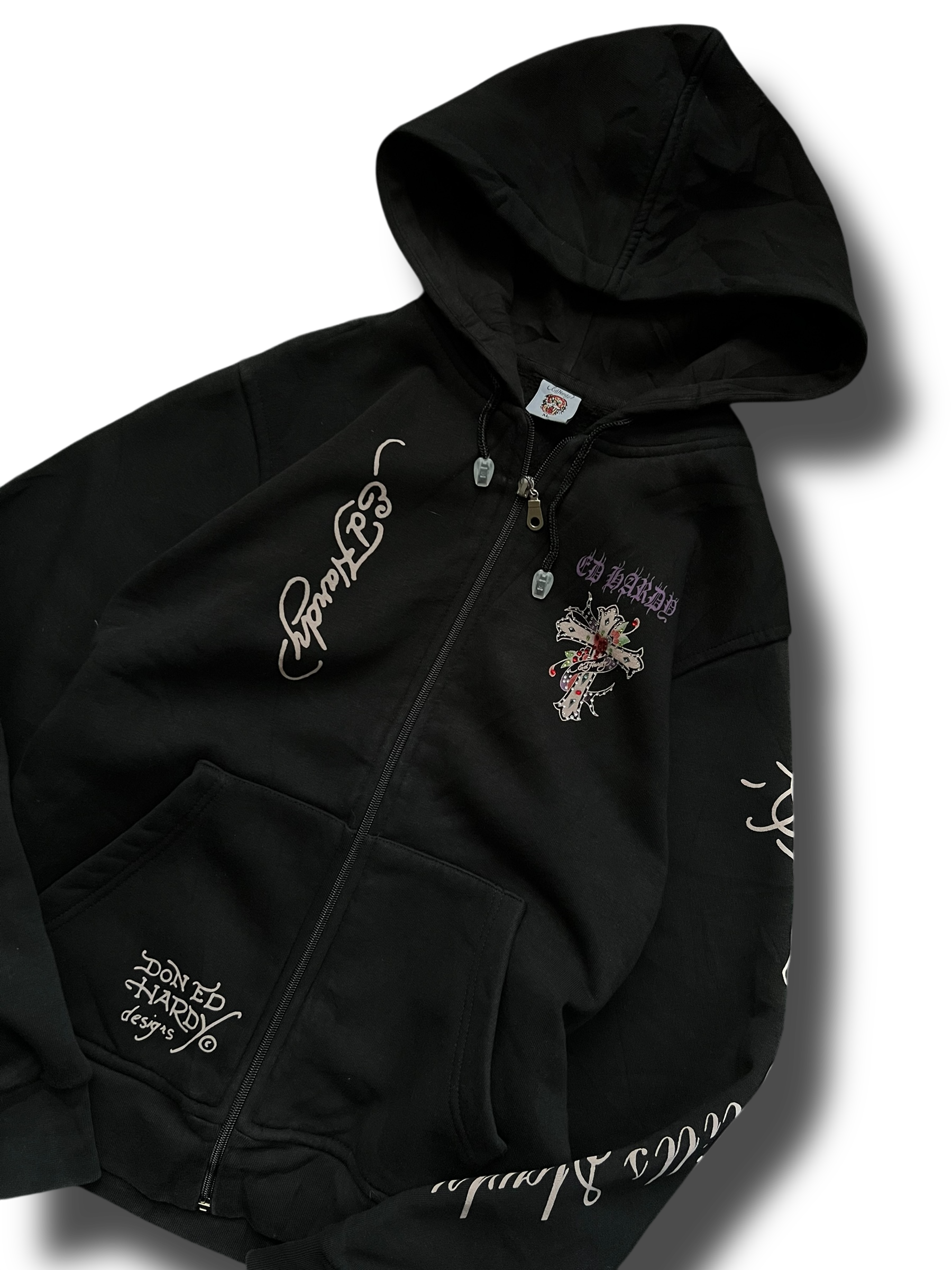 Vintage Y2k Ed Hardy zipp mikina