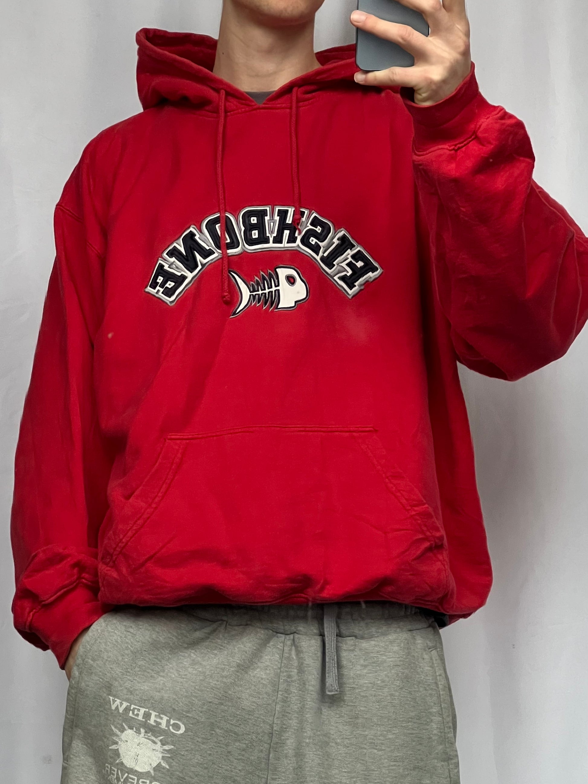 Vintage 90s heavy cotton Fishbone hoodie