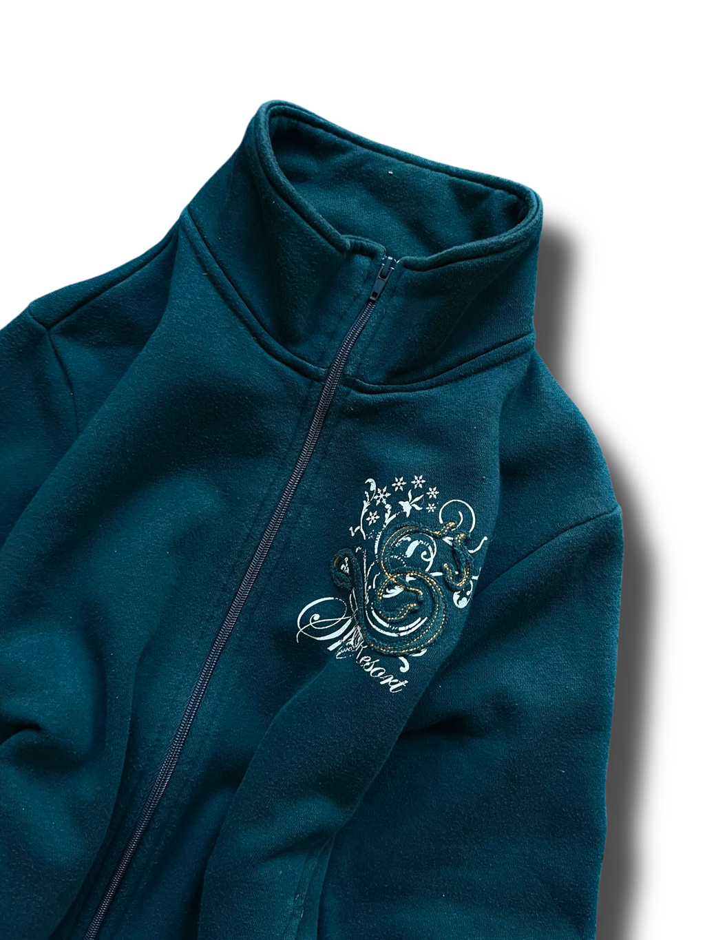 Vintage khaki girly zipper