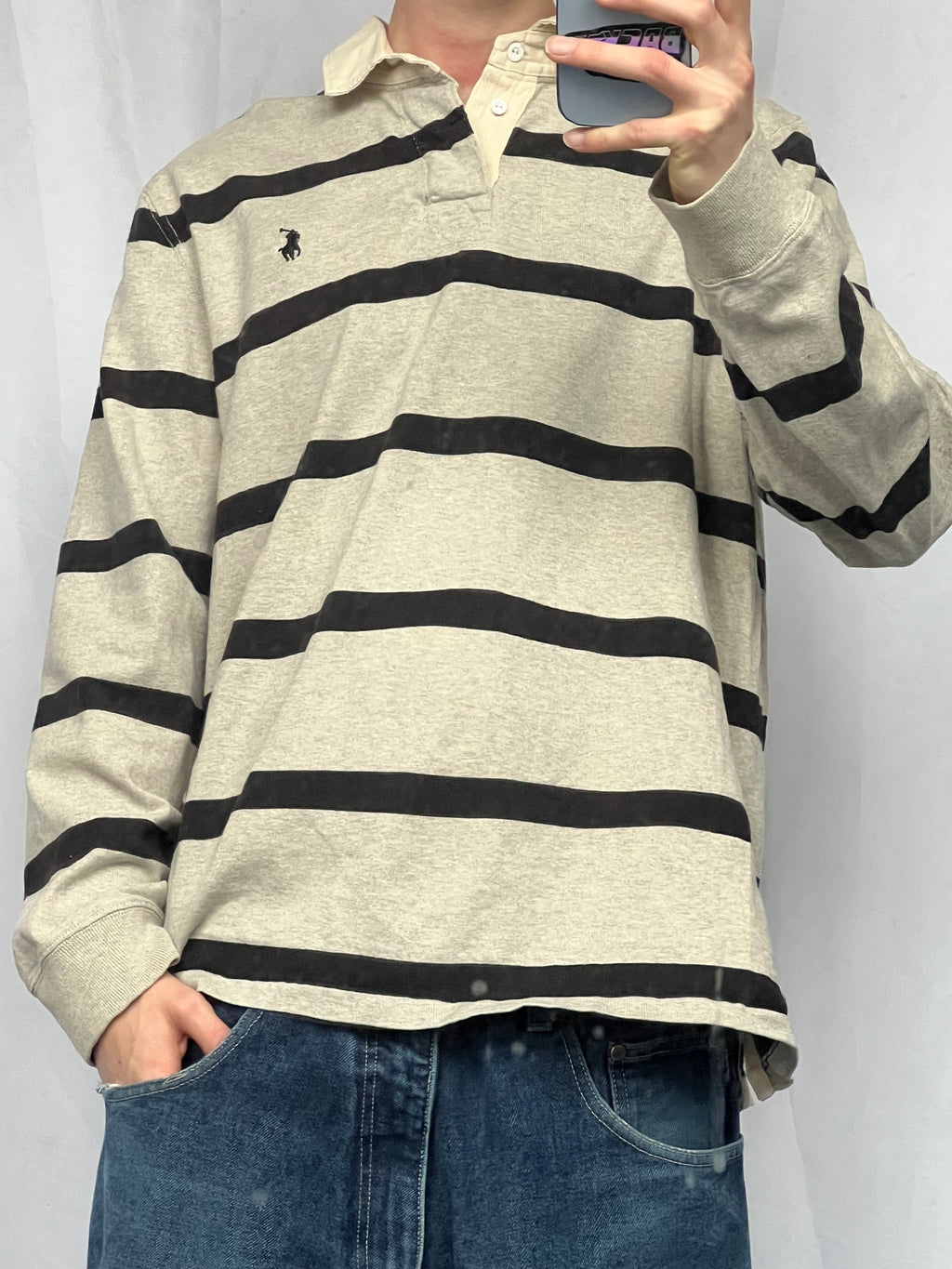 Vintage 90s heavy cotton Ralph Lauren polo longsleeve