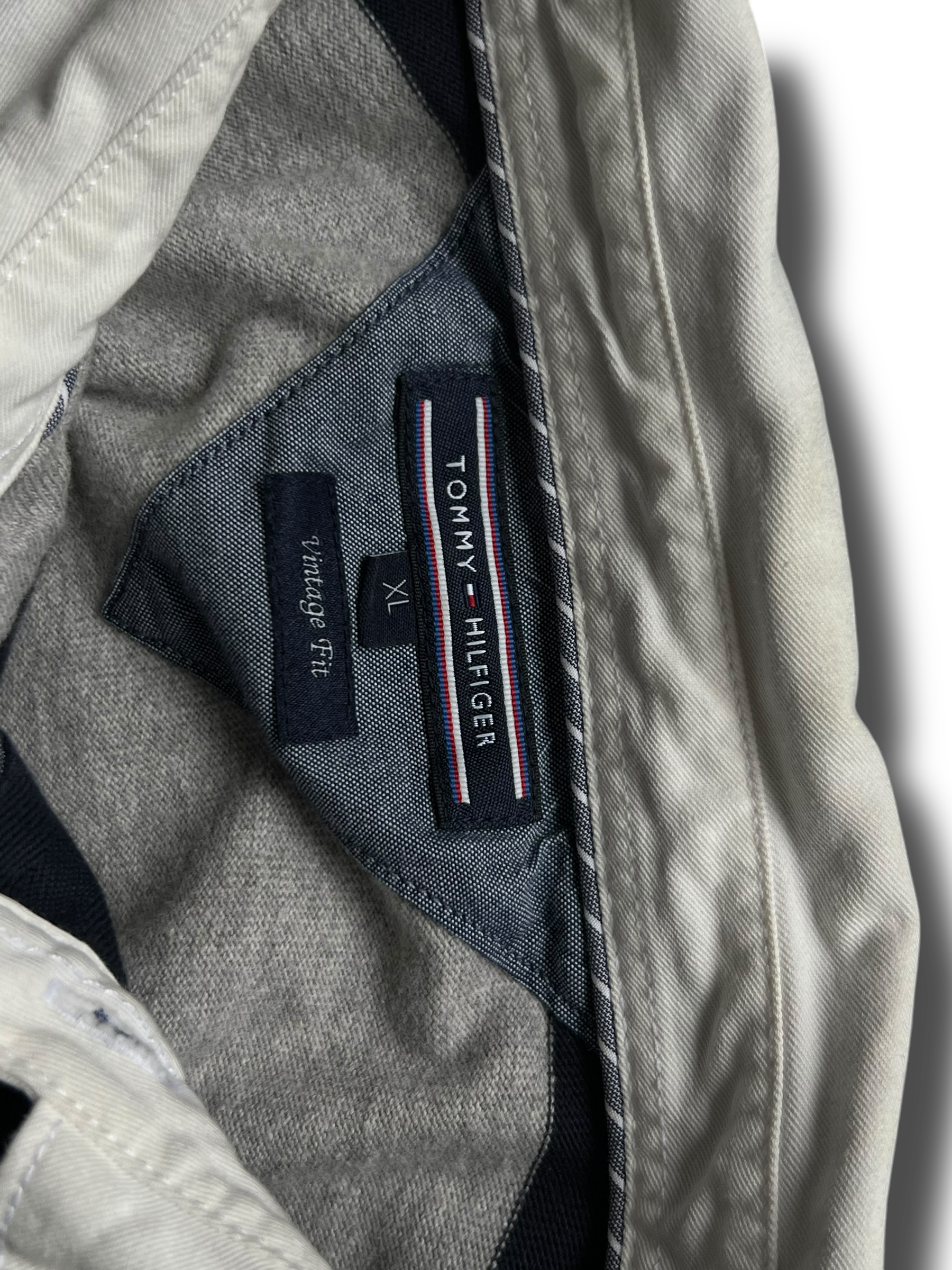 Vintage rare 00s heavy cotton striped Tommy Hilfinger polo longsleeve