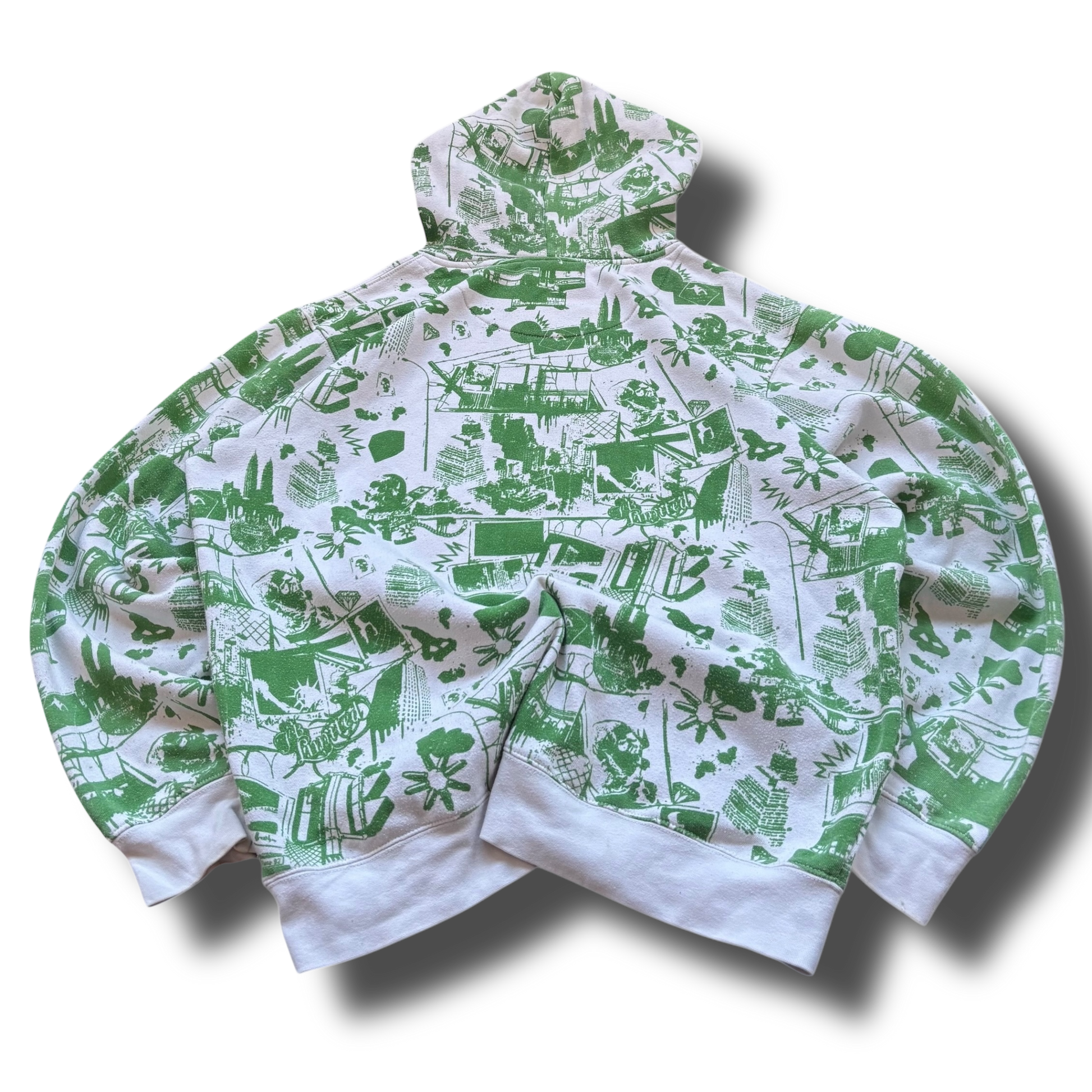 Y2K Fishbone overprint mikina