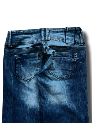 Vintage 00s Y2K girly bootcut blind date washed jeans