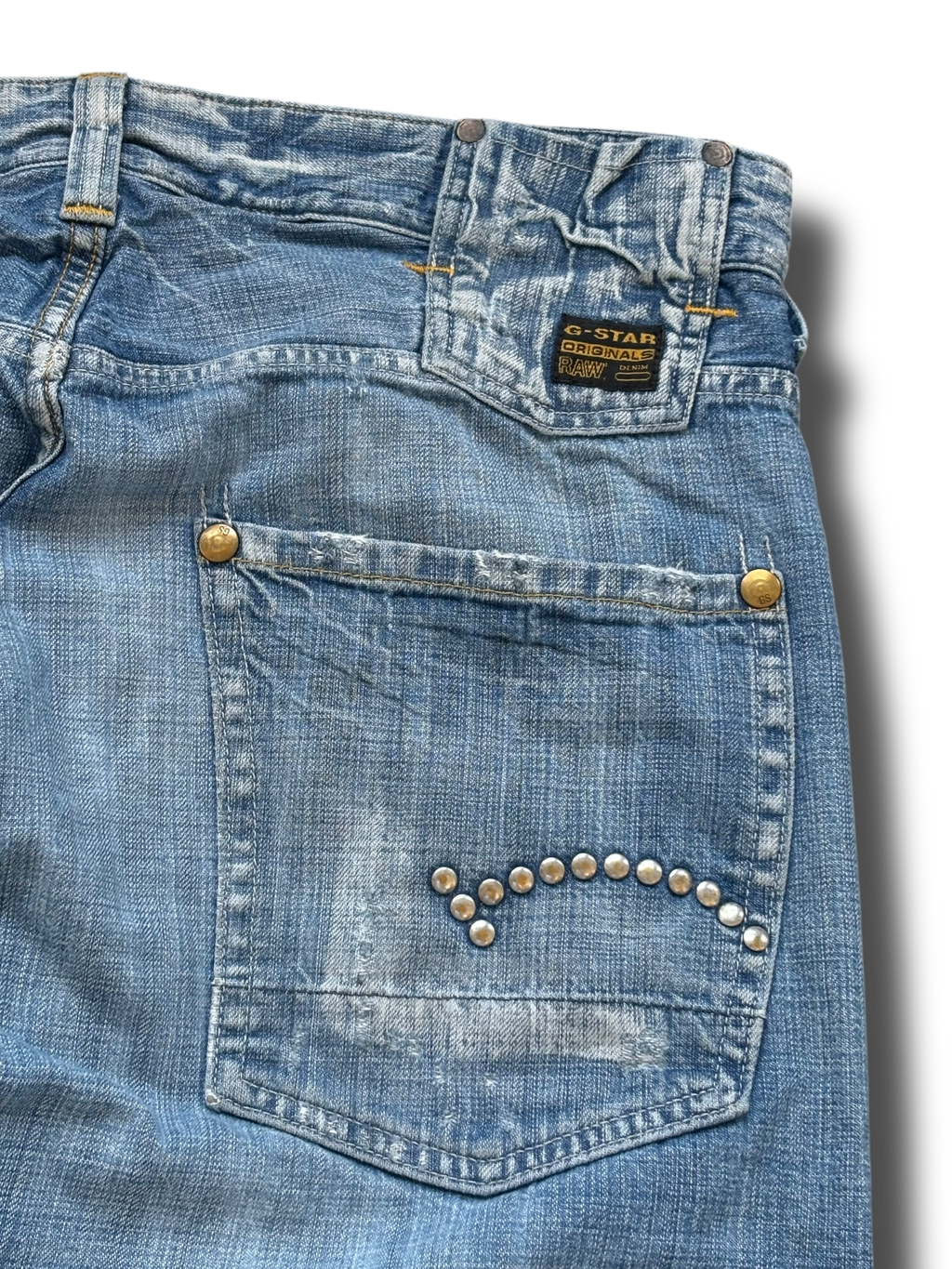 Y2K G-star studded baggy džíny