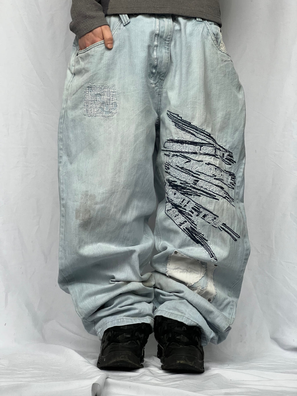 Vintage rare heavy washed Karl Kani jeans