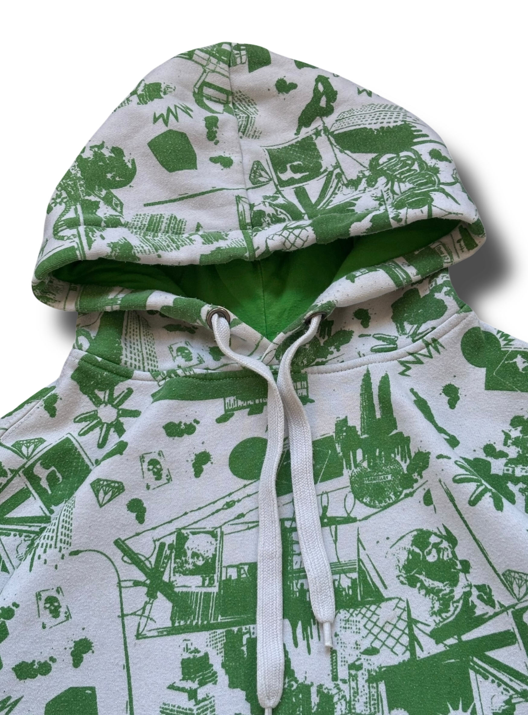 Y2K Fishbone overprint mikina