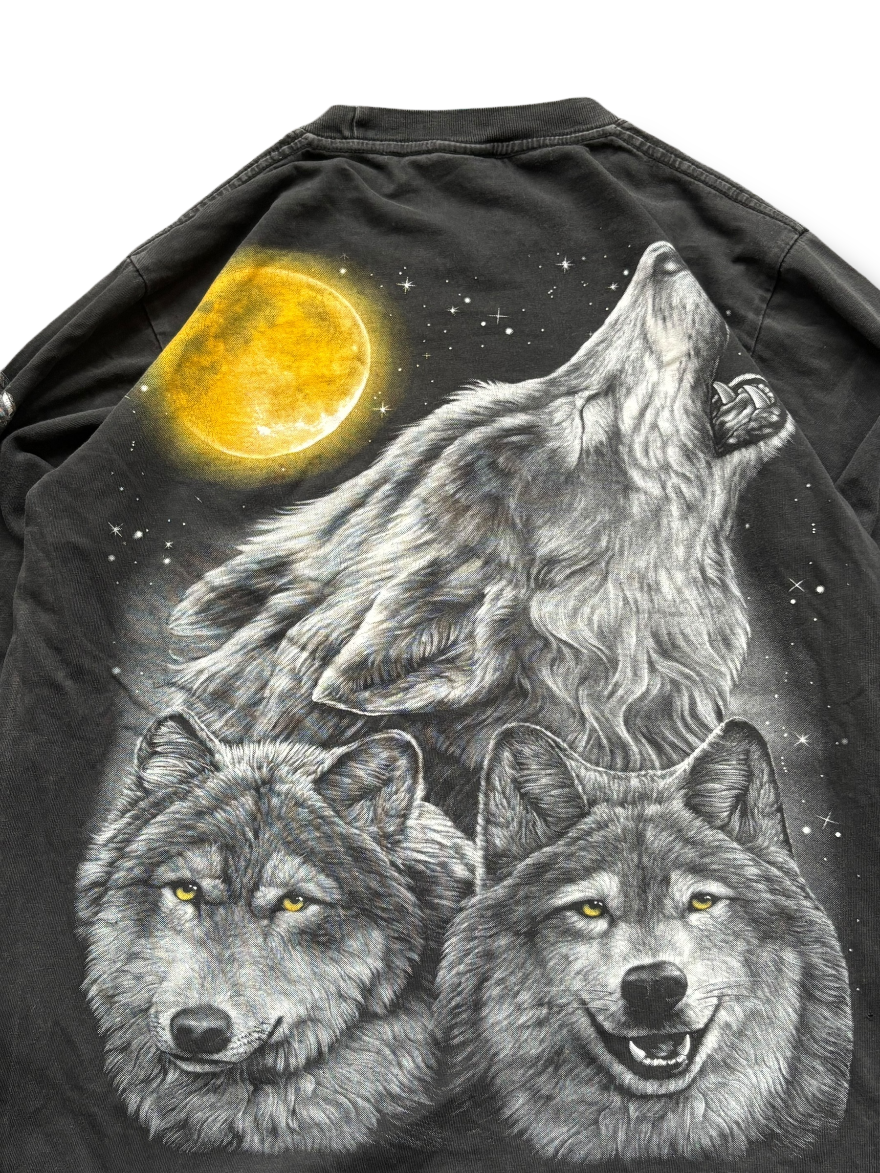 Vitnage 90s graphic wolf tričko s dlouhým rukávem