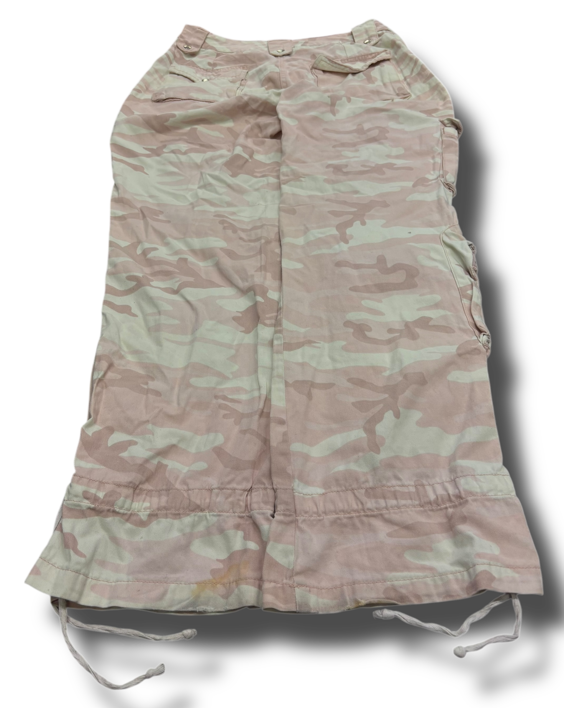 Vintage pink camo baggy maskáčové kalhoty dámské