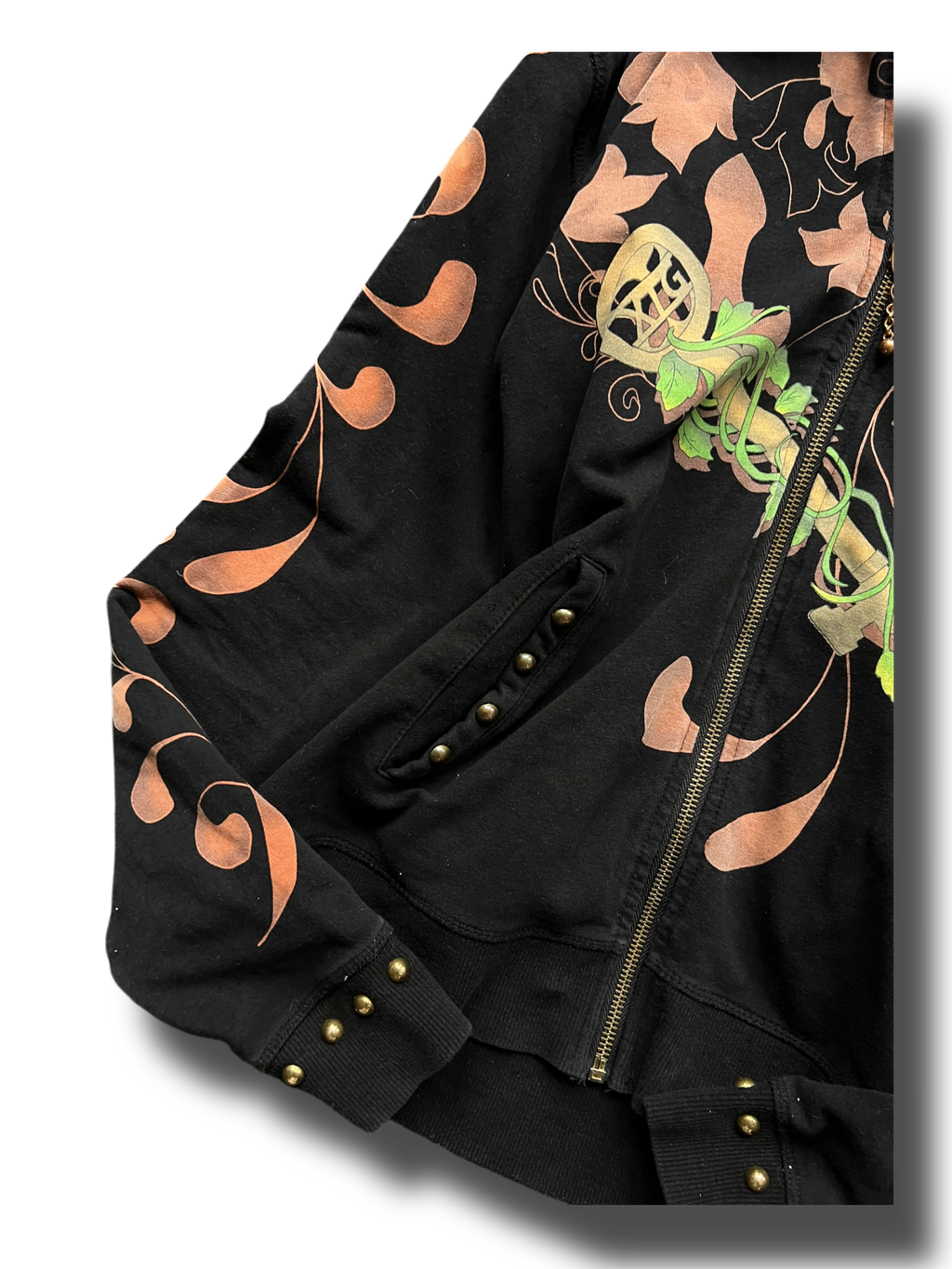 Vintage Y2k furry girly Ed hardy style XTG mikina