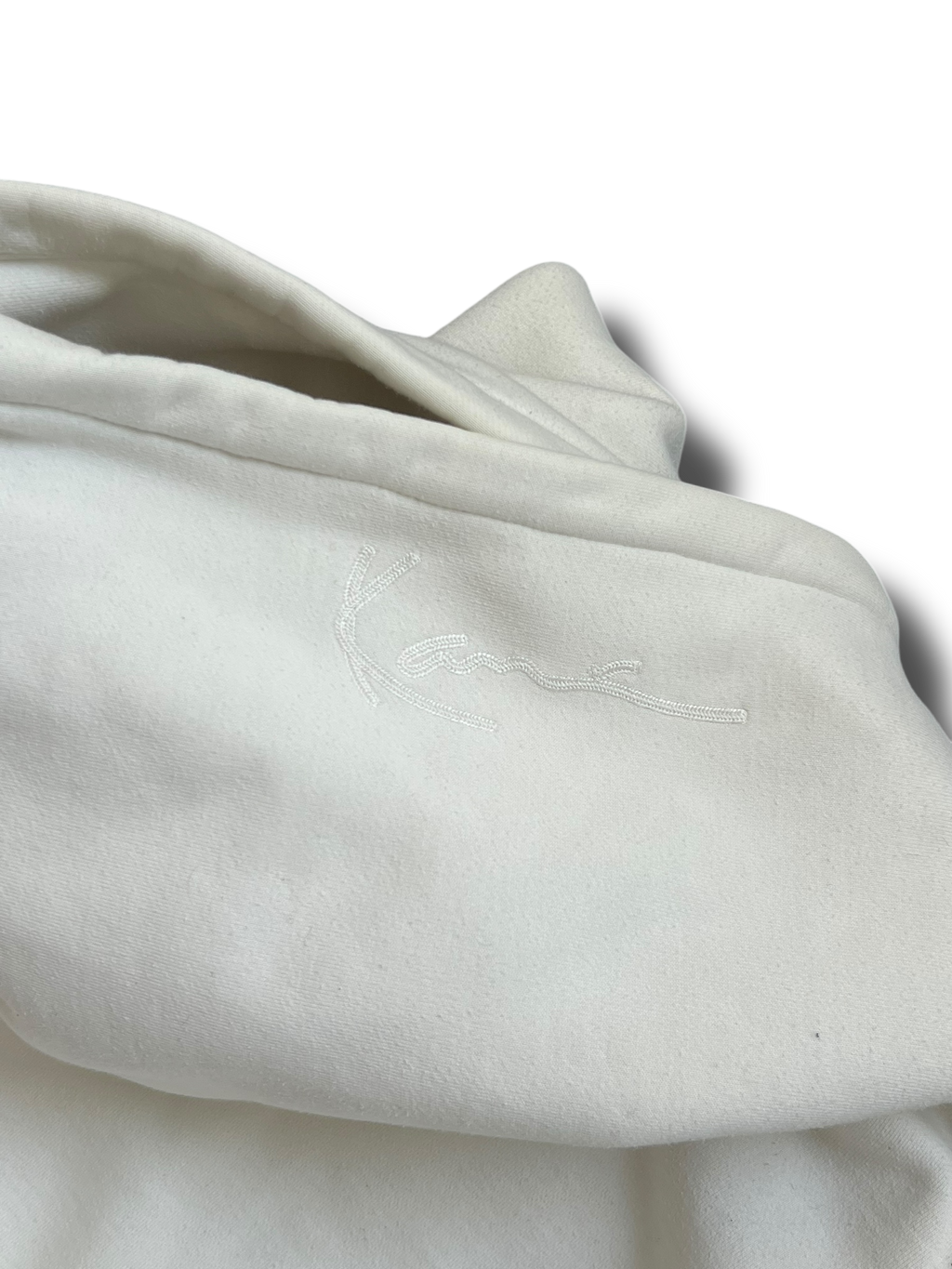 Vintage 90s rare Y2k heavy cotton creamy Karl Kani hoodie