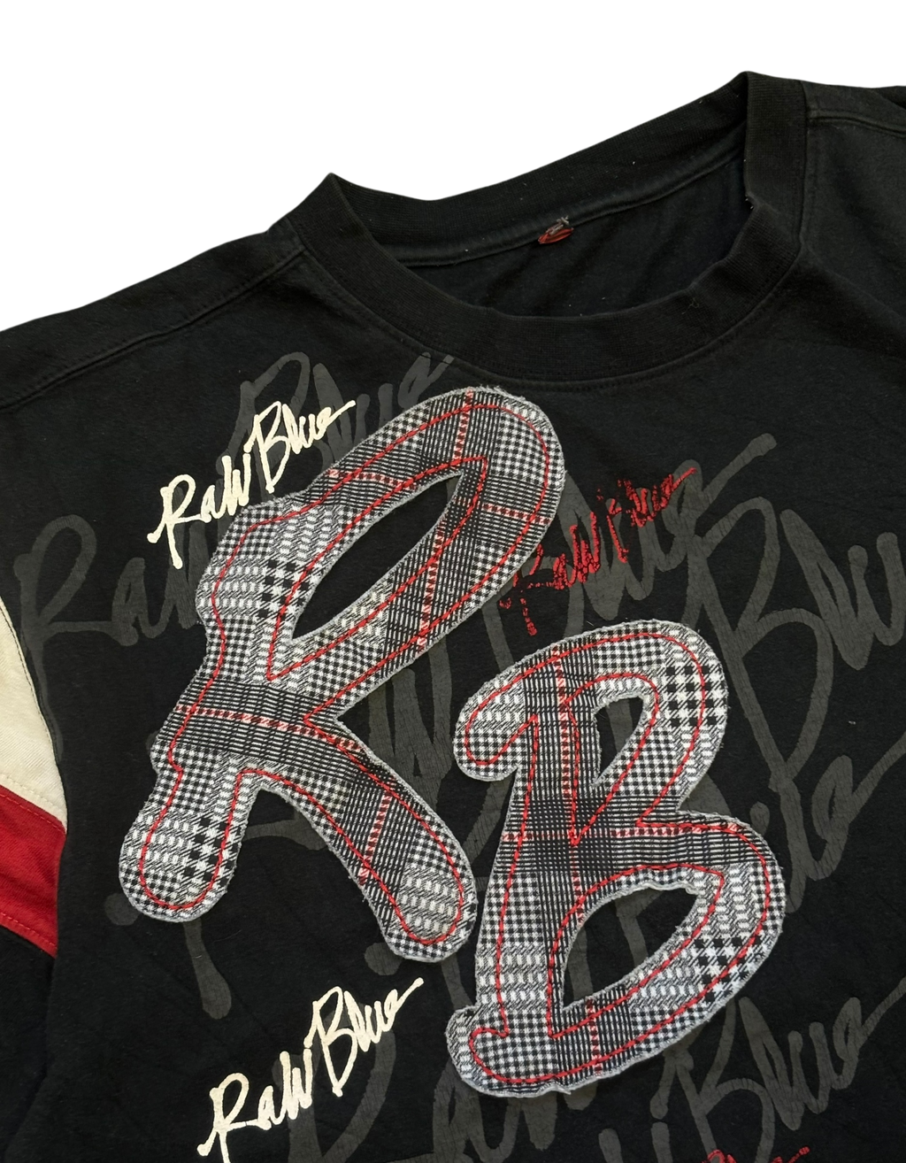 Vintage Y2K hip-hop Raw blue tričko