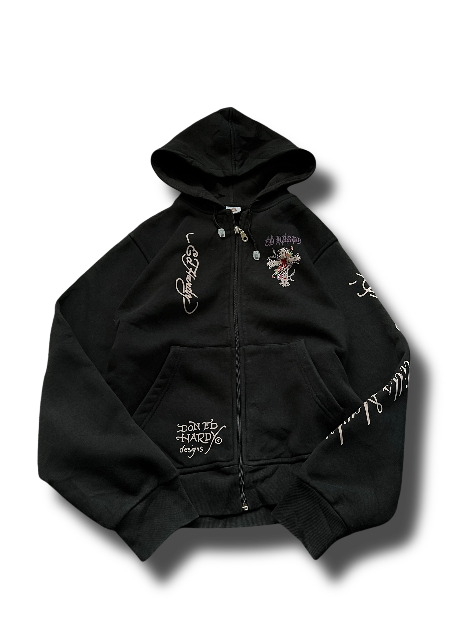 Vintage Y2k Ed Hardy zipp mikina