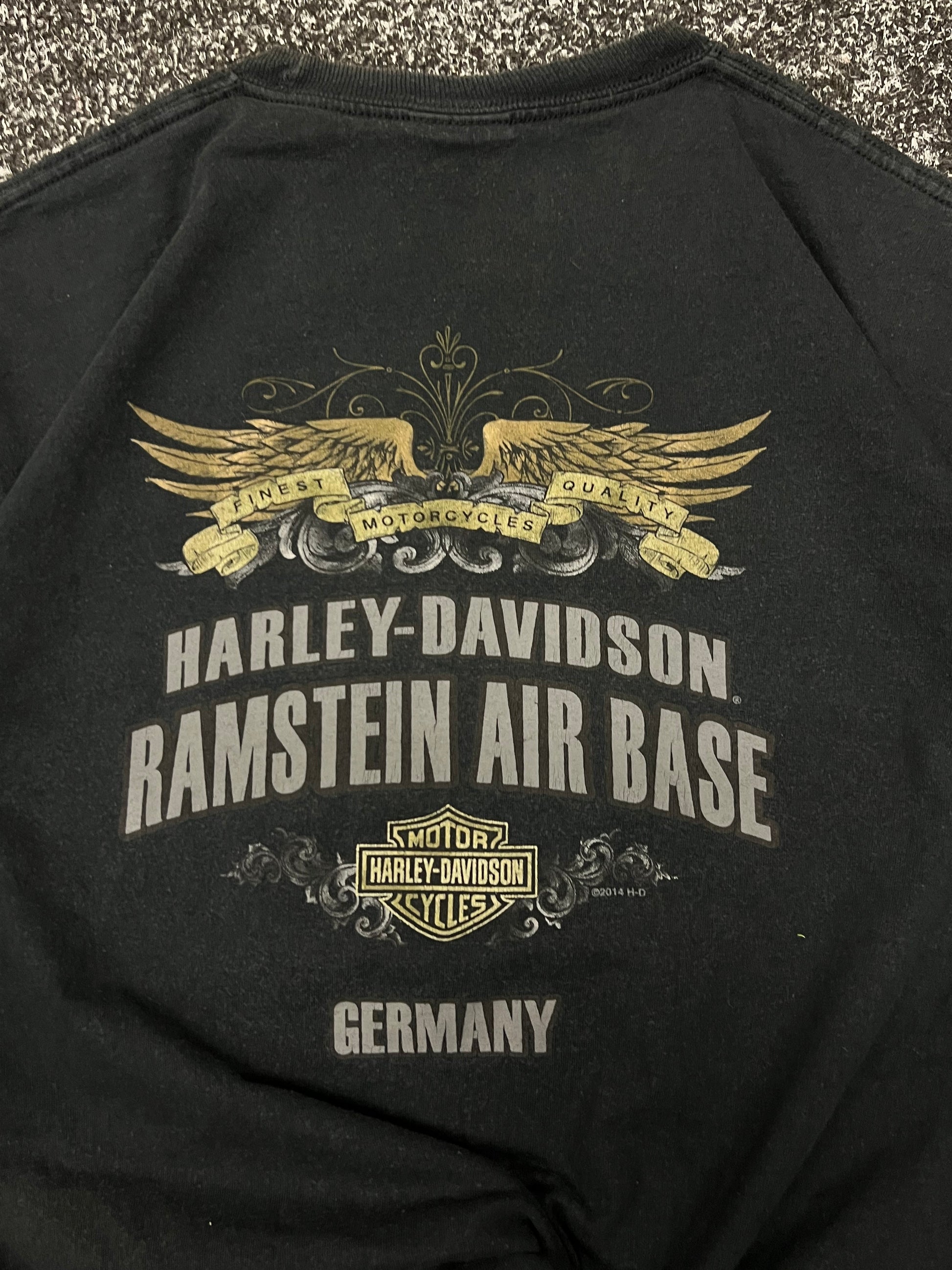 Vintage rare 00s Y2K 2014 Harley Davidson graphic triko