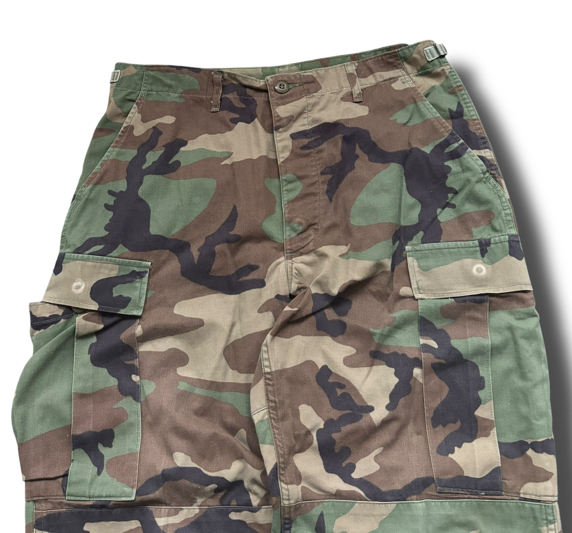 Y2K baggy camo maskáčové kalhoty