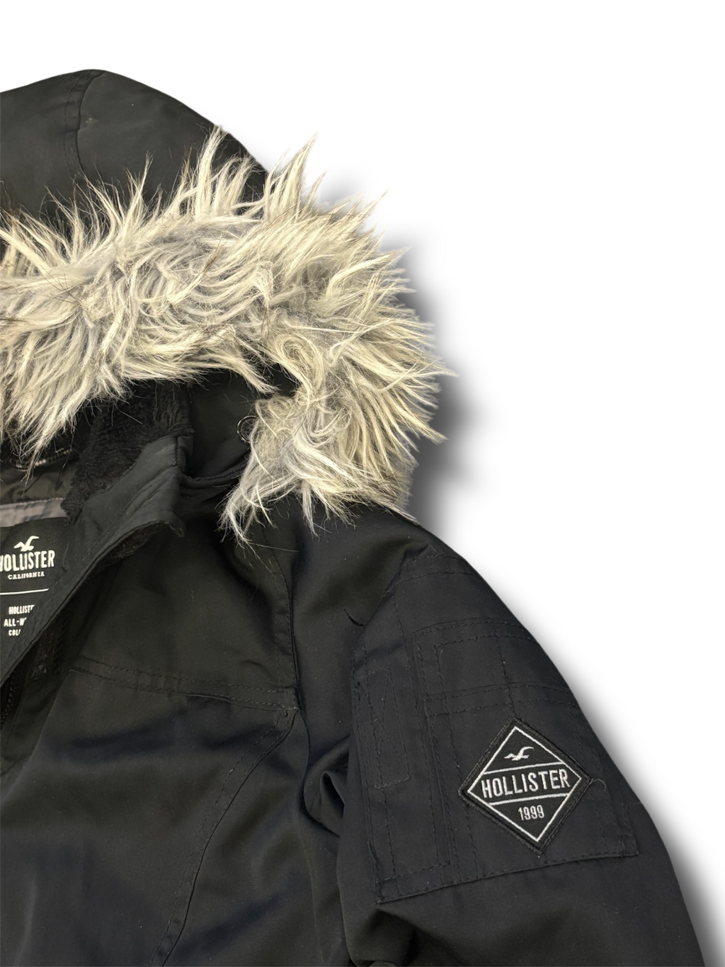 Y2k Hollister fur dámská zimní bunda