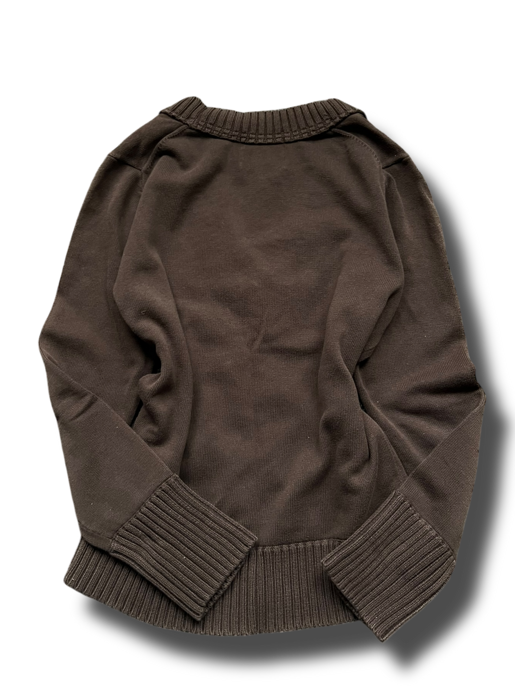 Y2k girly Espirit brown knit svetr