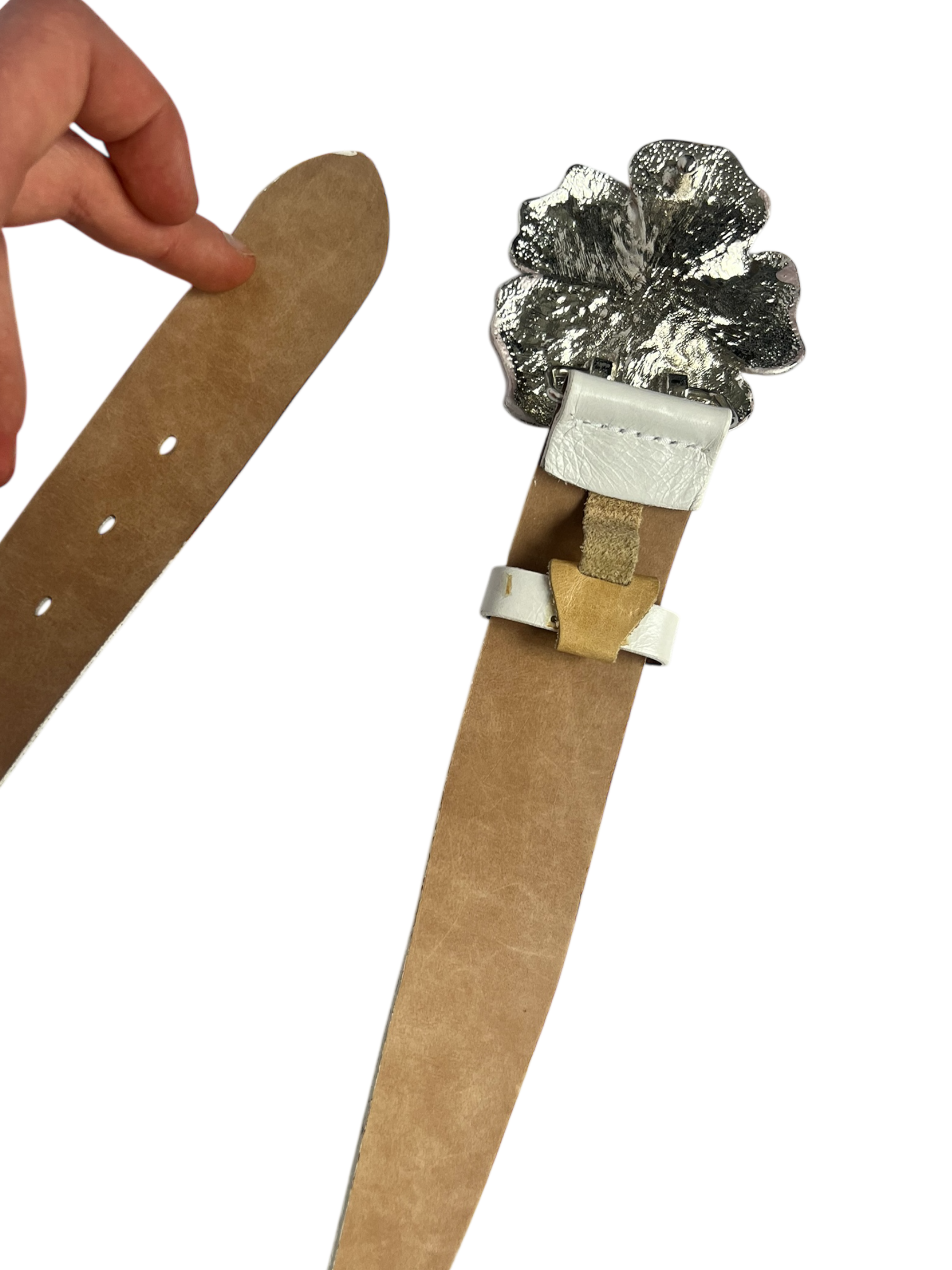 Vintage 00s Y2k flower pásek