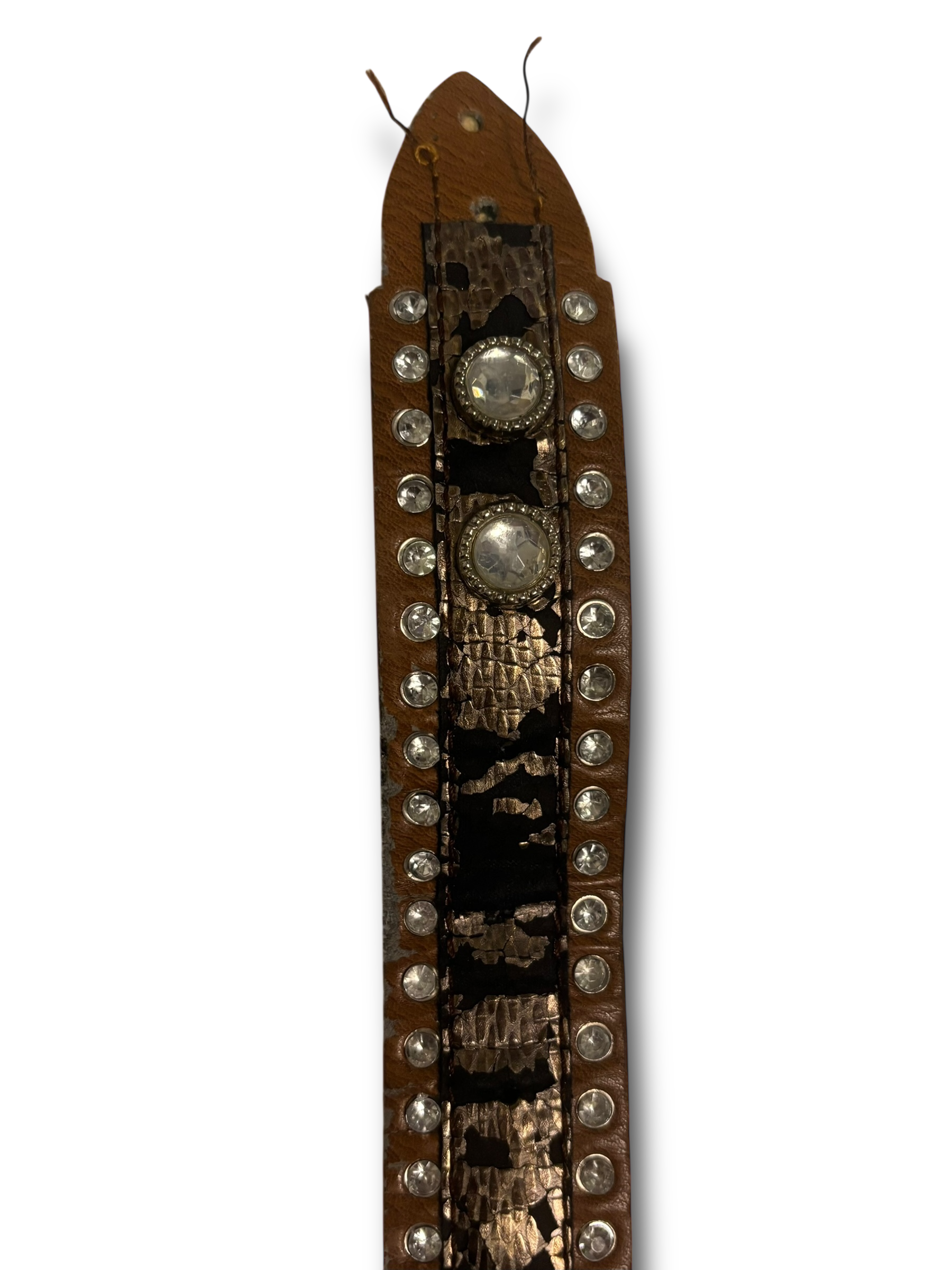 Vintage Y2K rhinestone cowboy pasek