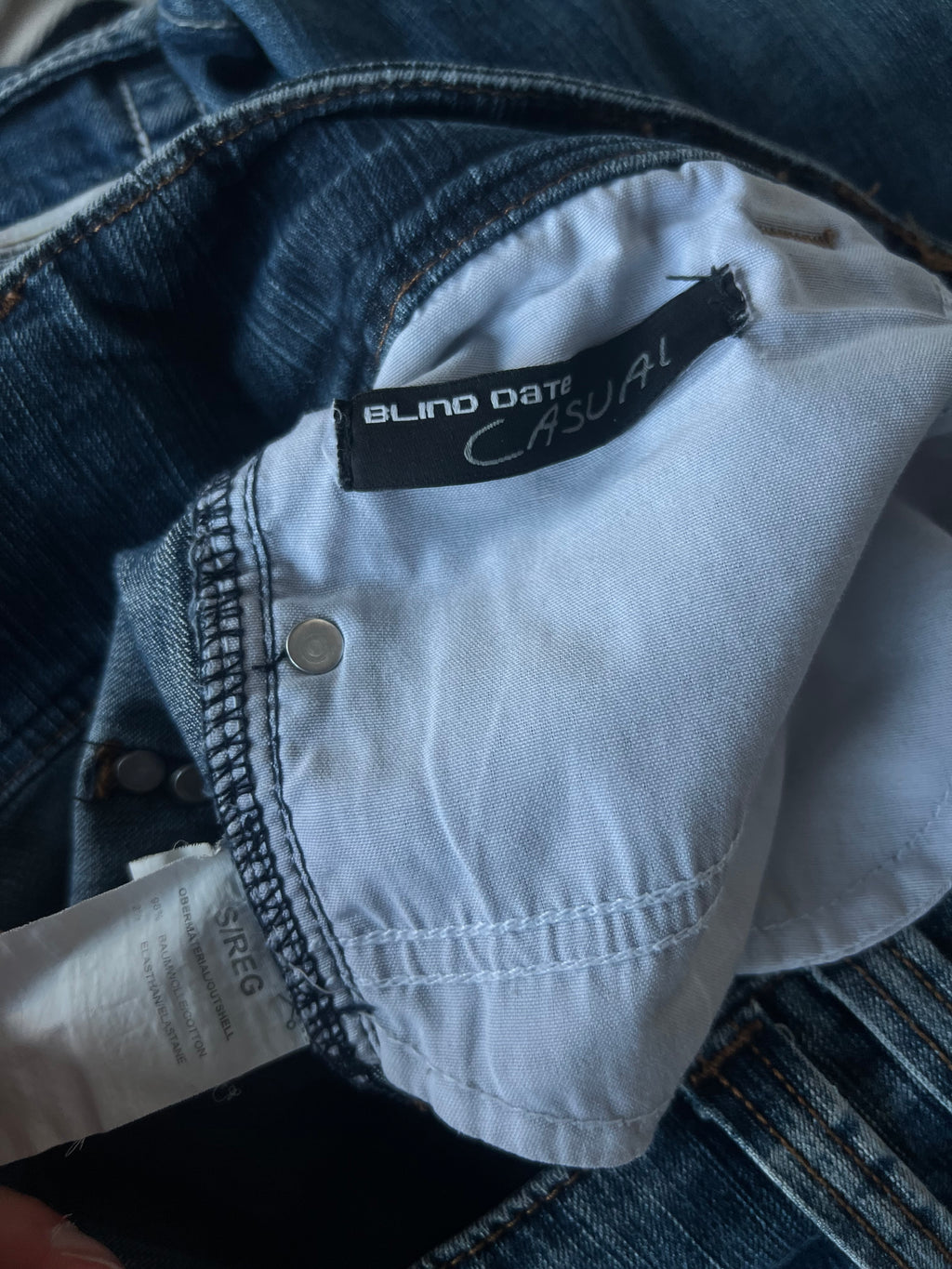 Vintage 00s Y2K girly bootcut blind date washed jeans