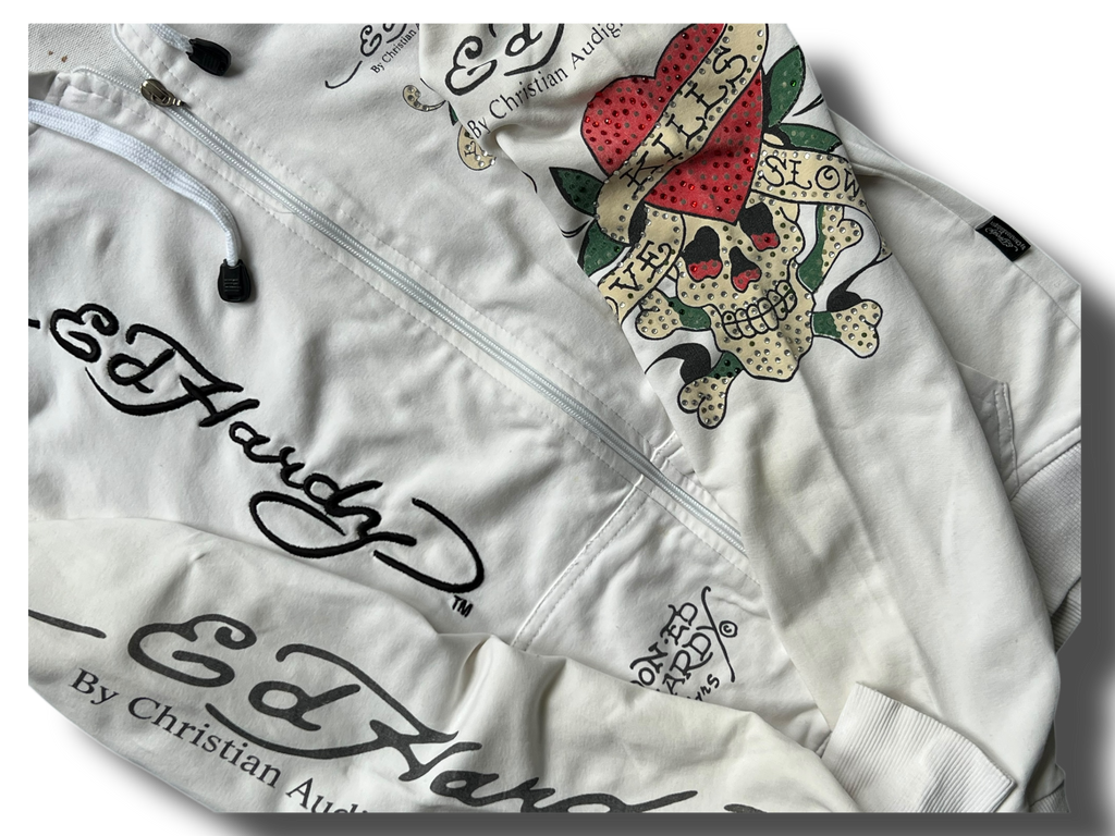 Vintage rare girly graphic Ed Hardy mikina