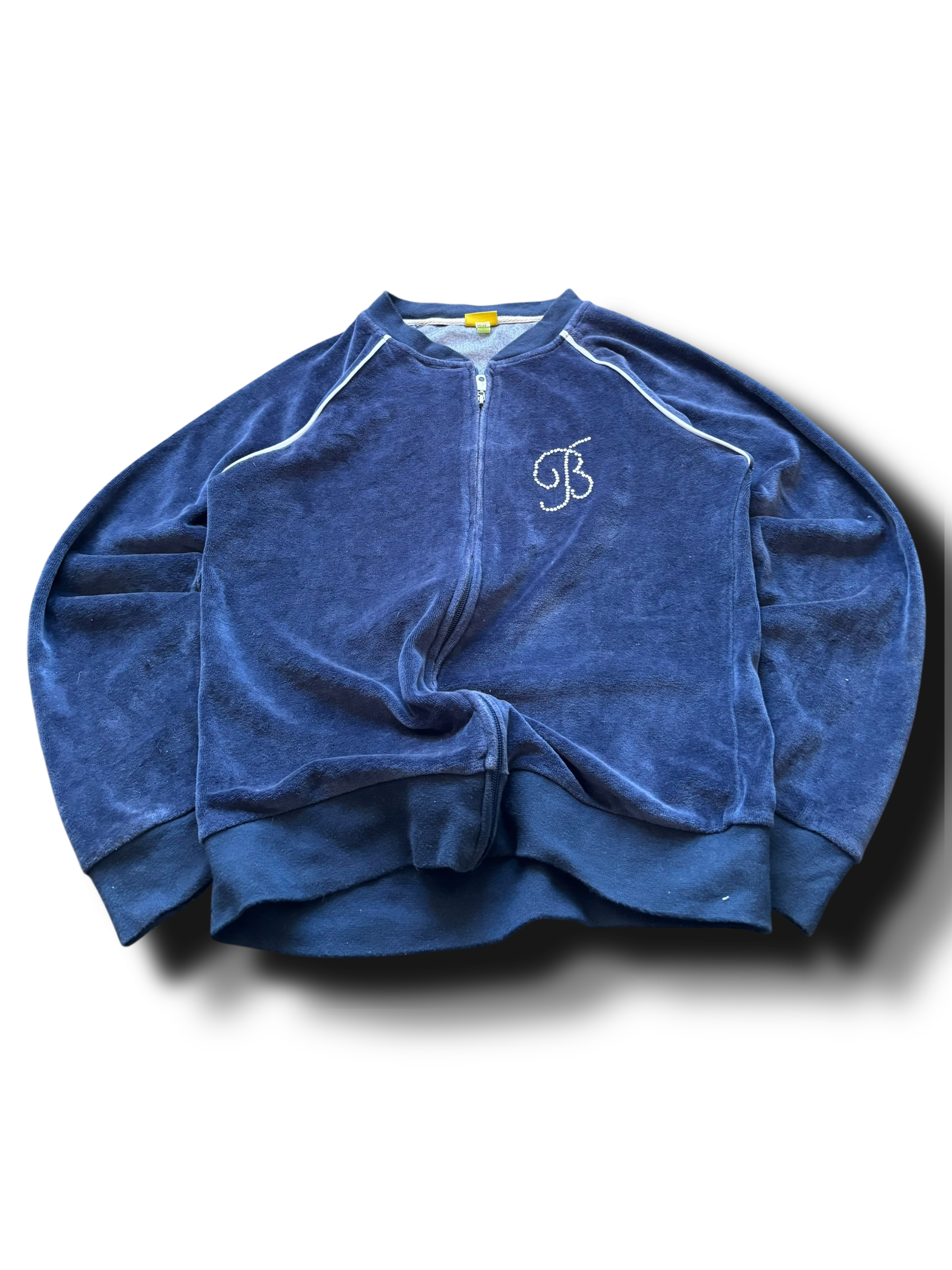 Y2K Bufallo plyšová mikina na zip dámská cropped